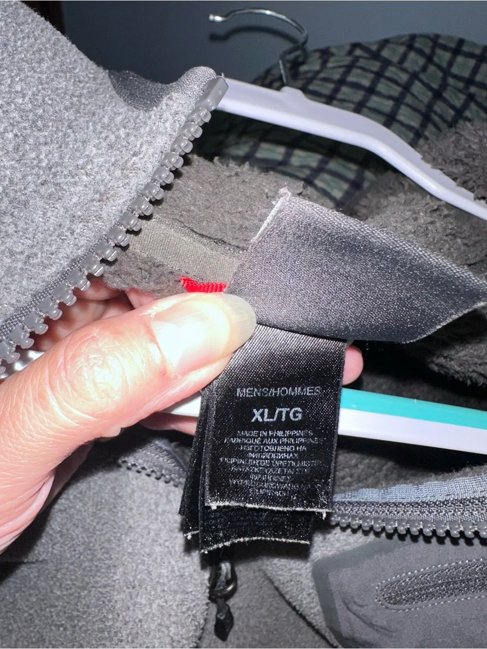 The North Face Men's Dark Gray Full-Zip Fleece Hooded Jacket XL